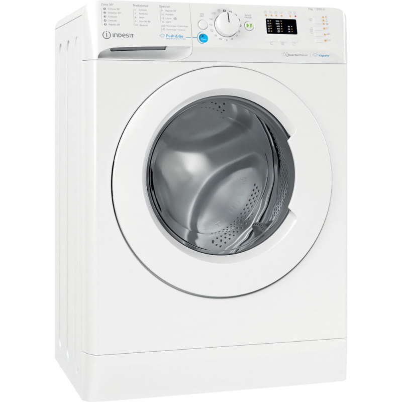 Indesit lavatrice 7kg slim vapore b 1200giri bwsa 7125x wv *outlet