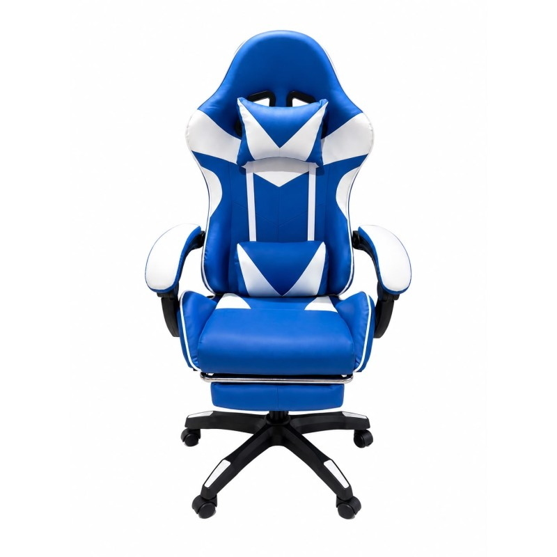 Sedia gaming wse8156 bianco/blu