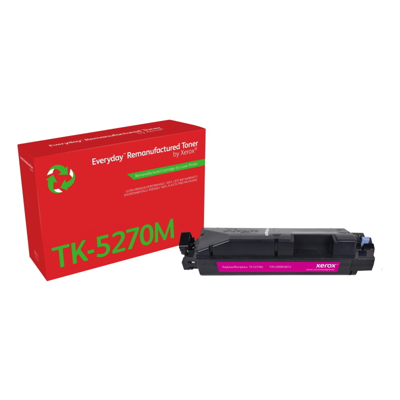 Toner rigenerato everyday? di xerox magenta compatibile con kyocera tk-5270m, capacità standard