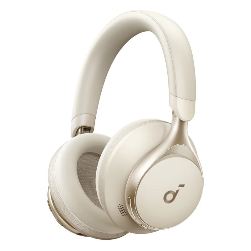 Soundcore space one auricolare con cavo e senza cavo a padiglione musica e chiamate bluetooth crema