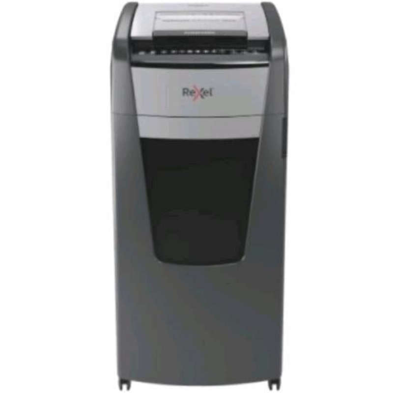 Rexel optimum autofeed+ 600x distruggidocumenti a frammento cestino 110 lt capacita` 600 fogli con rotelle grigio