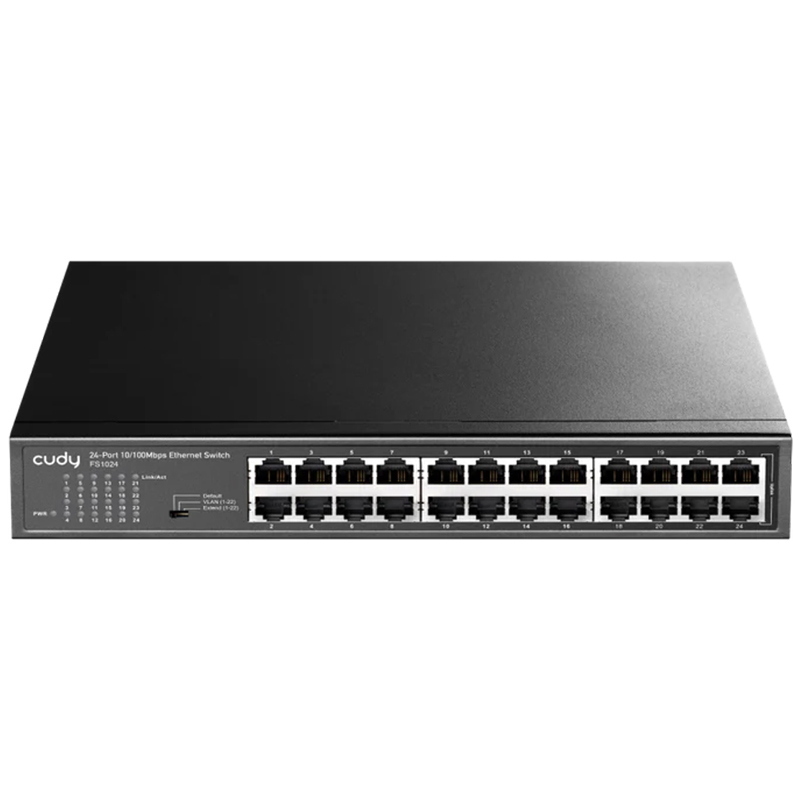 Cudy fs1024 - switch 24 pt 10/100 mbps - metal chassis
