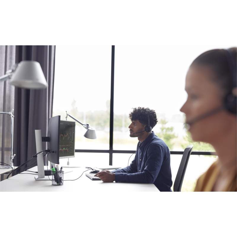 Poly cuffie biaurali encorepro 320 con quick disconnect taa