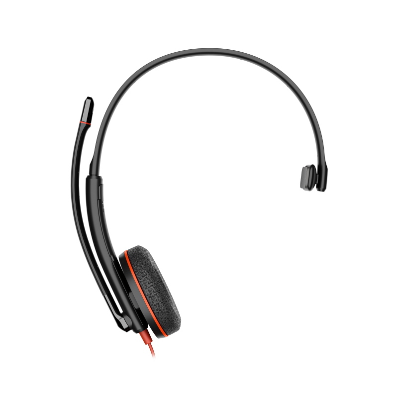 Poly cuffie blackwire 3210 monoaurali usb-c nere + adattatore usb-c/a (sfuse)