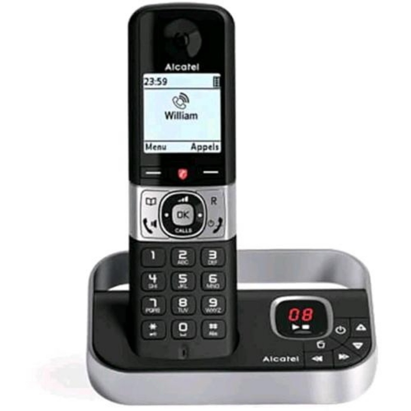 Alcatel f890 voice solo telefono dect con segreteria telefonica vivavoce e rubrica fino a 200 numeri