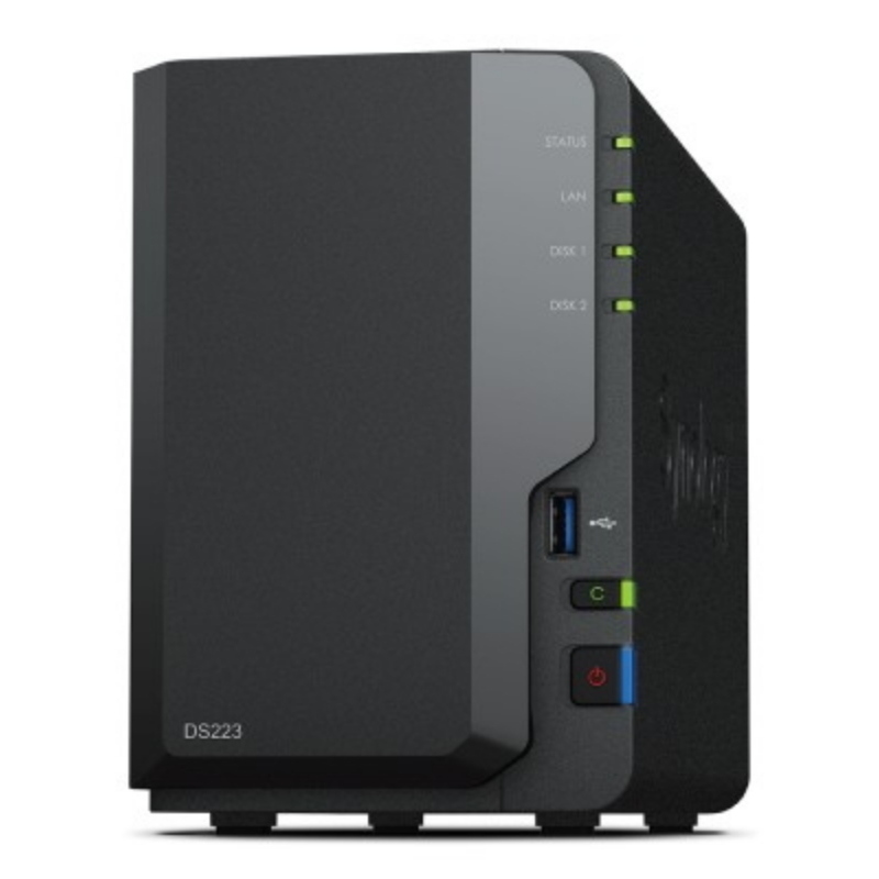 Synology diskstation ds223 server nas e di archiviazione desktop collegamento ethernet lan rtd1619b
