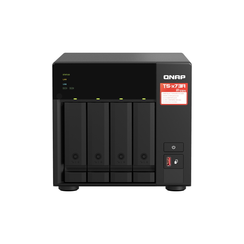 Qnap ts-473a nas tower collegamento ethernet lan nero v1500b